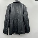 wilson's leather Vintage 90s Black Genuine Leather Jacket Coat Size M Photo 3