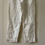 J.Crew Linen Cotton High Rise New Seaside Straight Leg Pant Stripe Size S NWT Photo 4