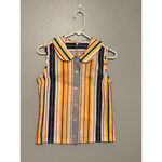 Frances Valentine Shapely Shell Regatta Stripe sleeveless shirt White Photo 2