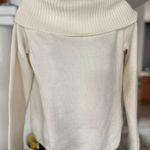 Old Navy Women's  (L) White Corset Neck Knit Sailor Sweater Long Sleeve Pouch Photo 1