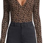 ASTR Lulus plunge Deep V leopard animal print bodysuit Photo 2