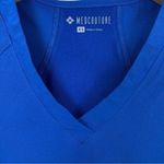 MedCouture  Blue Scrub Top XS Stretch V Neck Workwear Nurse Uniform Essential Photo 2