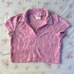 Forever 21  X BARBIE pink terry cloth crop top Photo 0