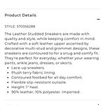 Chico's Chico’s Leather Studded Sneakers Photo 3