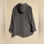 London Fog EUC  Grey Full Zip Up Hooded Coat with Pockets size 1X Photo 4