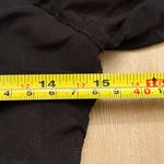 Forever 21  Black Ruched Mesh Mini Dress, Hook Front, Long Puff Sleeves Medium Photo 7