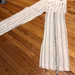 Athleta NWOT Linen Striped Drawstring Dressy wide flare summer beach vacation work relax tired Trousers Photo 4