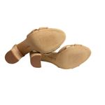 Sam Edelman  Yancy Ankle Strap Block Heel Peep Toe Suede Sandals Oatmeal Size 9.5 Photo 9