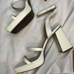 Dream Paris Dream Pairs White Strappy Block Heel Buckle Fastening Womens Heels Size 11 Photo 6