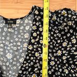 AFRM Black Ditsy Daisy Floral Plunge V Neck High Low Maxi Midi Dress — L Multiple Size L Photo 8