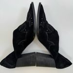 Free People Alamo Booties Black Suede Leather 38 7.5/8 Shoes Studs Western Heels Photo 5