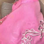 Bob Mackie Sz XL Pink Embroidered Art-to-Wear Cut-Away 100% Silk Jacket Tank Top Photo 14