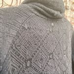 prAna black cowl neck hoodie sweatshirt with crochet lace overlay detail medium Photo 4