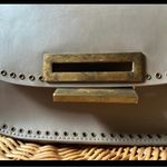 Zac Posen Gray Crossbody Bag with Gold Clasp and Leather Finish Photo 3