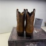 Circle G NIB  Shedron Embroidered Ankle Bootie Snip Toe Leather Cowgirl Tan 7 Photo 2