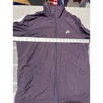 Nike Women Track Jacket Purple White Stripe Full Zip Casual Athleisure Size M Photo 3