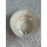 Gorgeous Vintage Cream White Ivory Angora Fuzzy Bucket Hat with Bow Photo 5