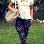 Derek Heart Tribal Print Multi Color Joggers Fits M-L NWOT Photo 2