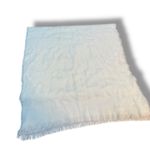 FatFace UK Blanket Scarf Wrap Shawl Natural Ivory Fringe Cozy 82" x 20" OS Photo 8