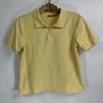 Croft & Barrow Pale Yellow Y2K Polo Shirt Sz Medium  Photo 0