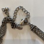 Chico's Chico’s Multicolored Speckled Stones Metal Necklace Three Chains Lobster Clasp Photo 3