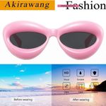 Frame Fashion Inflated Cat-eye Oversized  Sexy Lip Candy Glasses Trendy Designer Photo 3