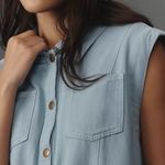 Anthropologie  NWT Pilcro Oversized Relaxed Fit Sleeveless Collared Romper Photo 2