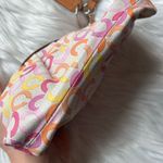 Coach  Wristlet Colorful Pink Op Art Signature Clutch Leather Trim Retro Case Y2K Photo 4
