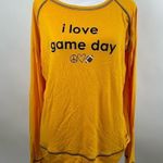 Peace Love World  Yellow “I Love Game Day” Long Sleeve T-shirt Size XS Photo 0