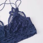 Free People Adella Blue Bralette Lace Photo 2