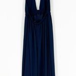 Show Me Your Mumu Luna Halter Maxi Dress M Blue Photo 3