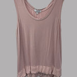 Daisy Fuentes Lilac Lace Hem Tank Top Women's Size Large Photo 0