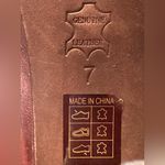 Anthropologie+Farylrobin Leather Burgundy Mary Jane Ankle Cuff 3.5 Heels Sz 7. Brown Photo 11