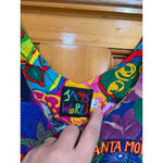 Jams World Dress L Patchwork Floral Santa Monica Print Boho Hawaiian Surf Art Photo 2