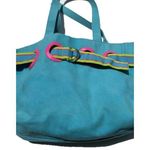 Polo Vintage Ralph Lauren Summer Canvas Tote Bag Purse Pink/Fuchsia & Blue Photo 0