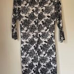 Papillon NEW long sleeve mini dress b&w floral soft lace Women’s Size S NWT Photo 3