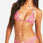 Seamoly. Swimwear | Gingham Bow Triangle Bikini | boohoo Photo 1