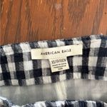 American Eagle  black gingham mini skirt size XS 91% cotton 9% linen Photo 1