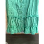 Betsey Johnson  Tiered Dress Y2K M‎ Mini Milkmaid Kelly Green Smocked Cottagecore Photo 3