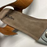 Taos Women’s Blue Textured Leather Velcro Two Strap Ankle Strap Wedge Photo 5