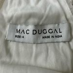 Mac Duggal  Sz 4 Embellished Halter Neck White Midi Sheath Dress Formal Gala Photo 5