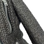 IRO  Camy Moto Jacket Perforated Metallic Brown & Black Size EU 38 Photo 7