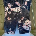Lulus  Black Velvet Floral Print bodycon sweet heart neckline Dress Photo 3