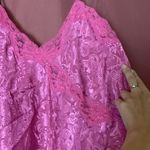 ❤️ VINTAGE PINK DAMASK PRINT SILKY CHEMISE DRESS Size L Photo 1