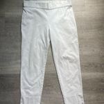 Eileen Fisher Organic Cotton Spandex Chino Cropped White Pants Size M Stretch Photo 0