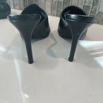 Nine West  Black Leather Point Mule Heel Size 9 Photo 4