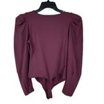 Free People  Intimately Small Va Va Voop Bodysuit Puff Sleeve V-Neck Snap Thong Photo 3