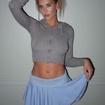 frankie's bikinis Blue Claude lightweight knit mini skirt Photo 1