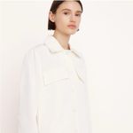 Vince NEW  Women’s Textured Shirt Jacket Bone Photo 6