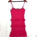 Guess M Pink Milania Tier Ruffle Dress Girlhood Princess Coquette Party Brunch Photo 6